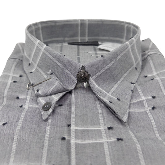 Versace Grey Striped Dress Shirt