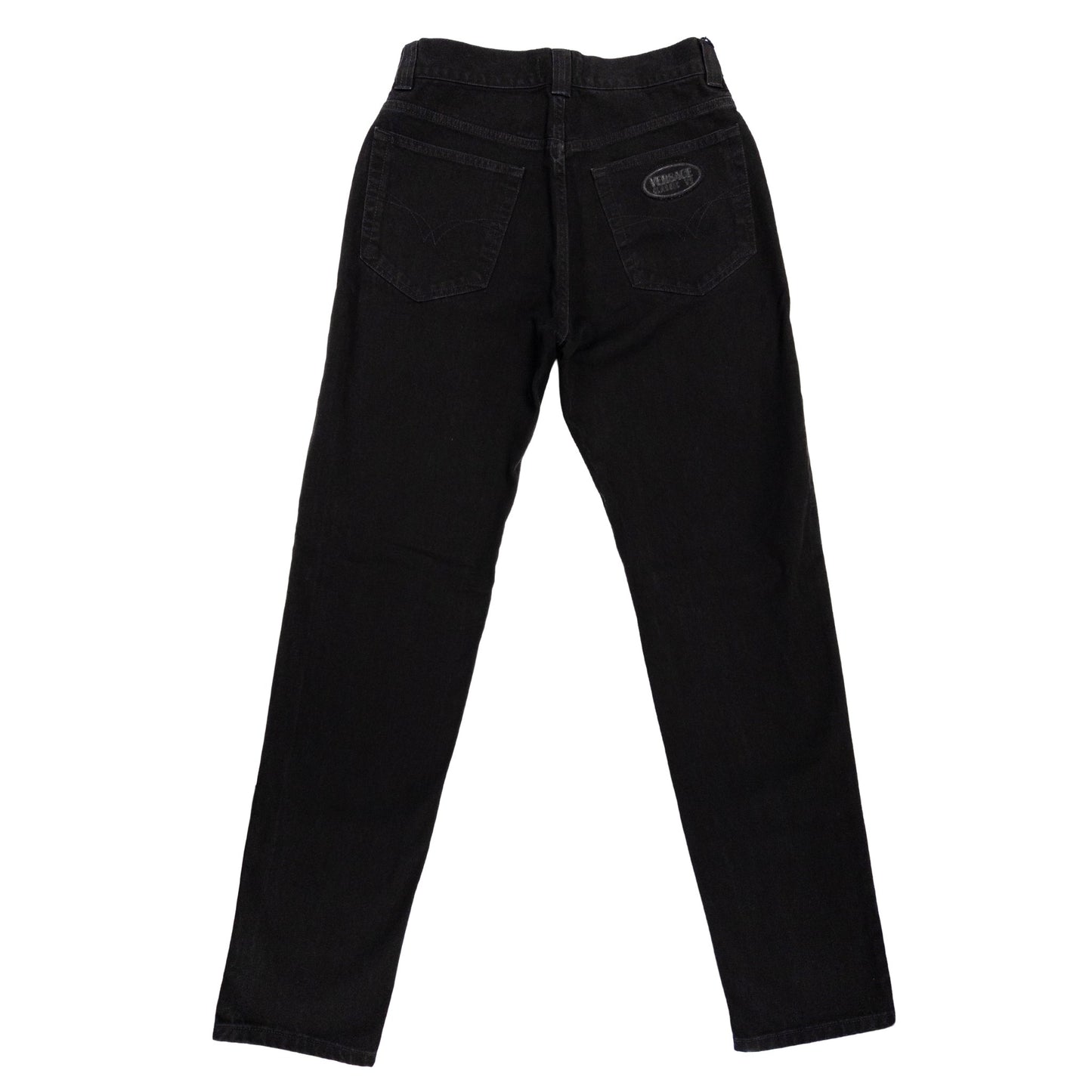 Versace Black Pocket Badge Jeans