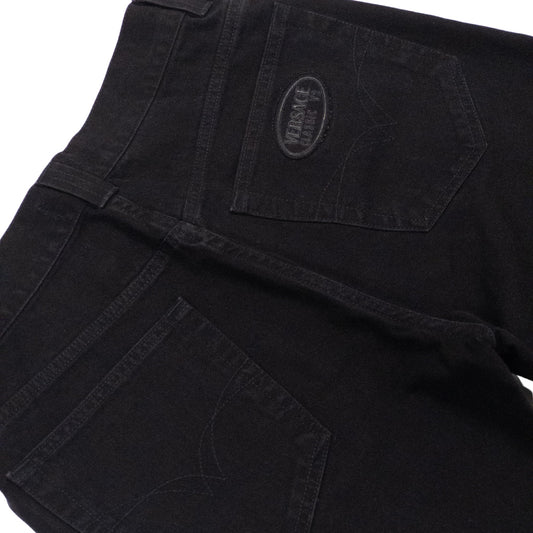 Versace Black Pocket Badge Jeans