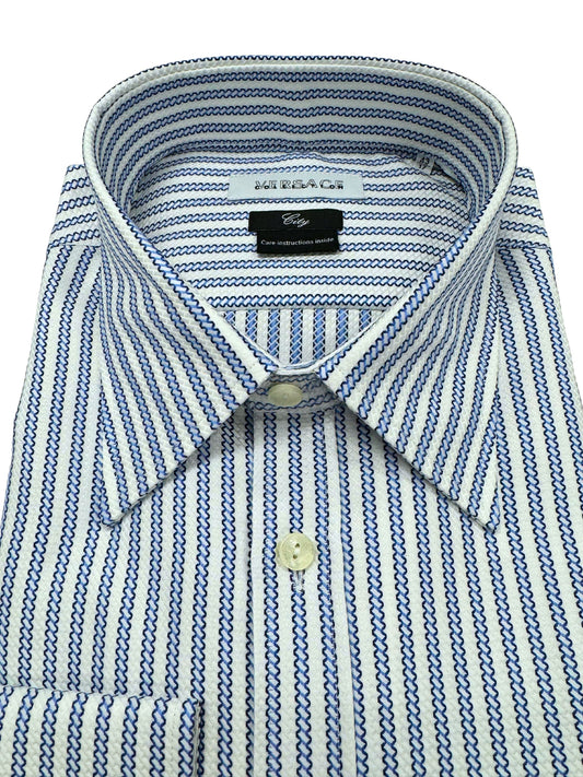 Versace Blue Helix Dress Shirt
