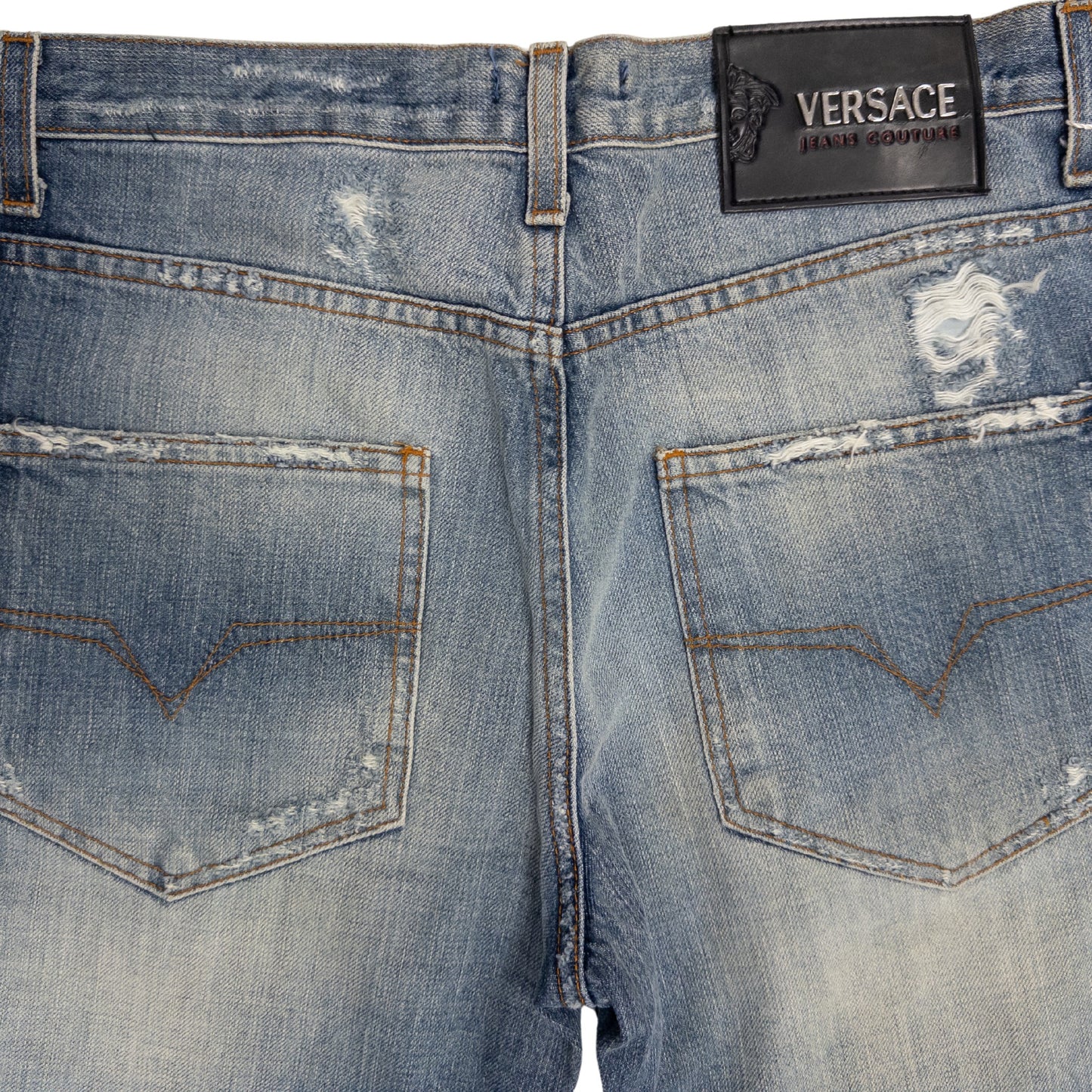 Versace Distressed Boot Cut Jeans Size 34