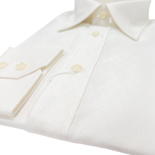 Versace White Diamond Dress Shirt