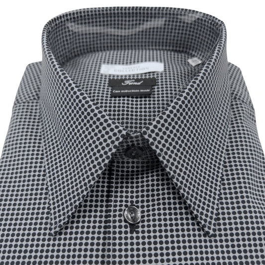 Versace Grey Dotted Dress Shirt