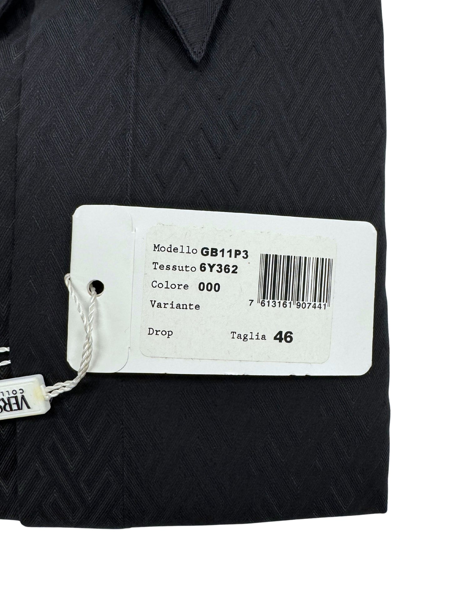 Versace Black Patterned Dress Shirt