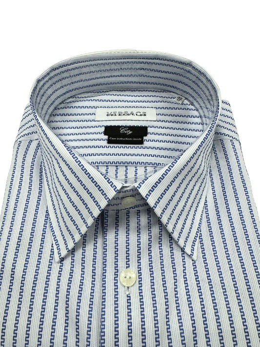 Versace Meander Striped Dress Shirt