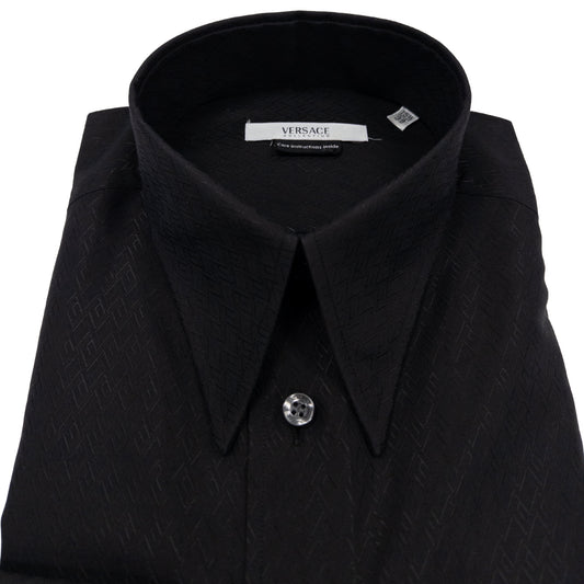 Versace Black Detailed Dress Shirt