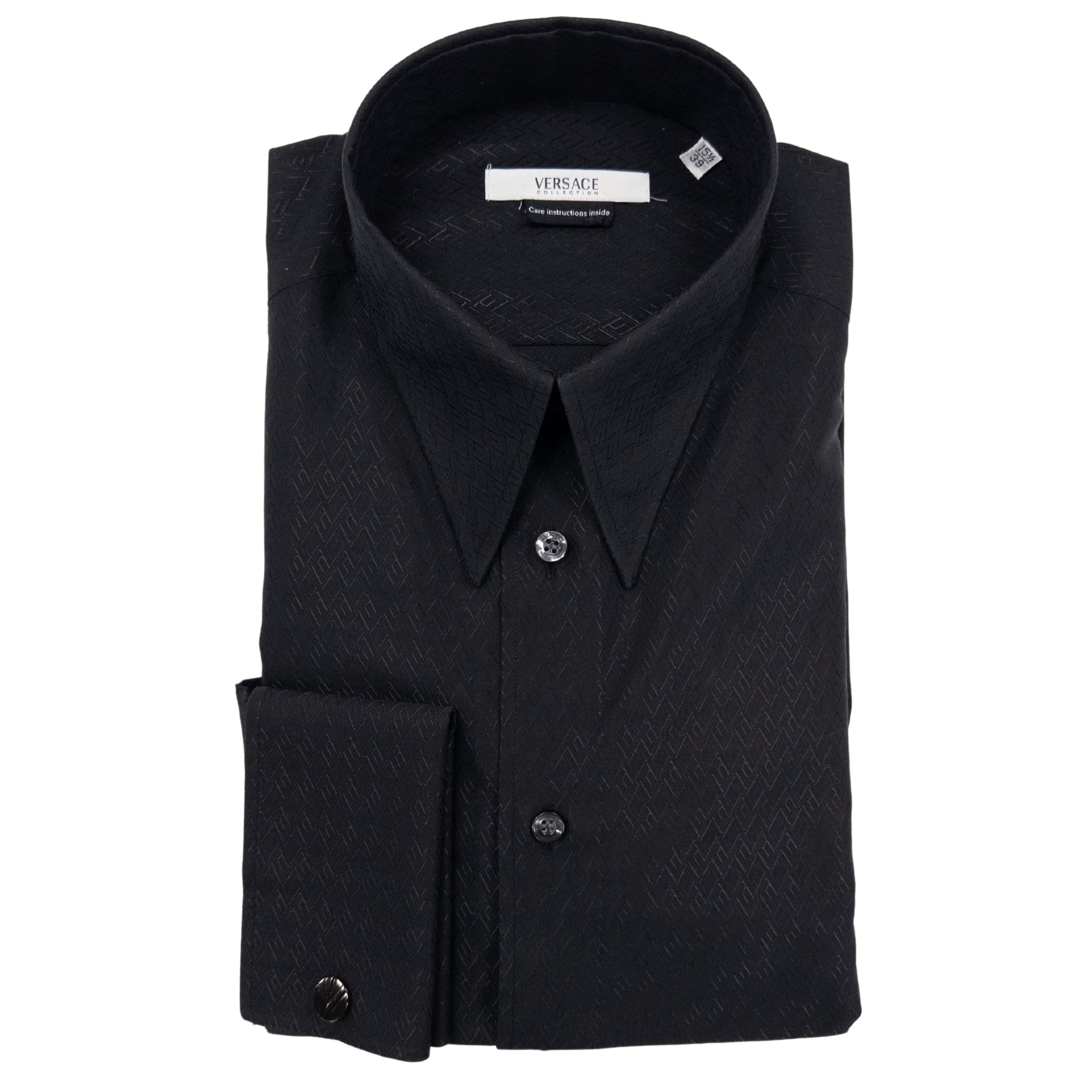 Versace Black Detailed Dress Shirt – Morovati Uomo