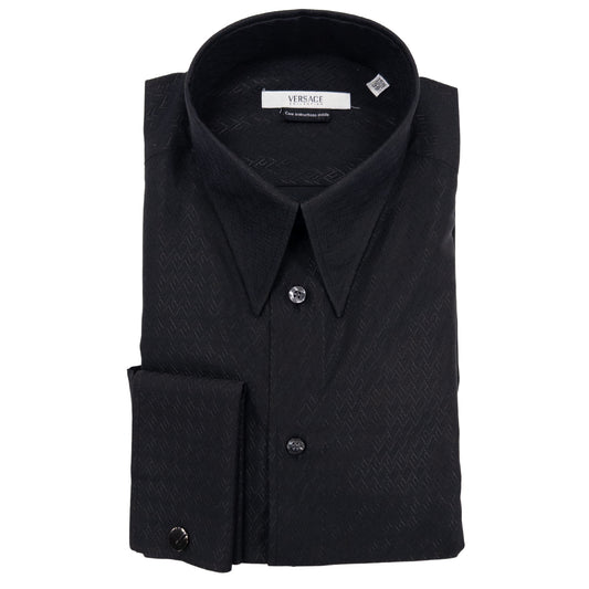 Versace Black Detailed Dress Shirt