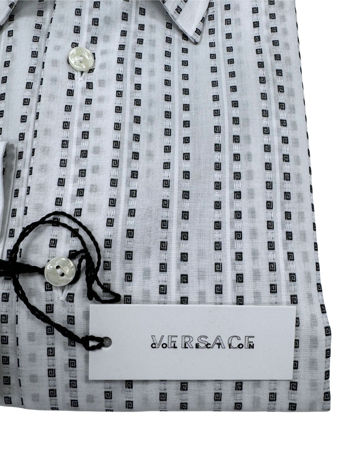 Versace Meander Lines Dress Shirt