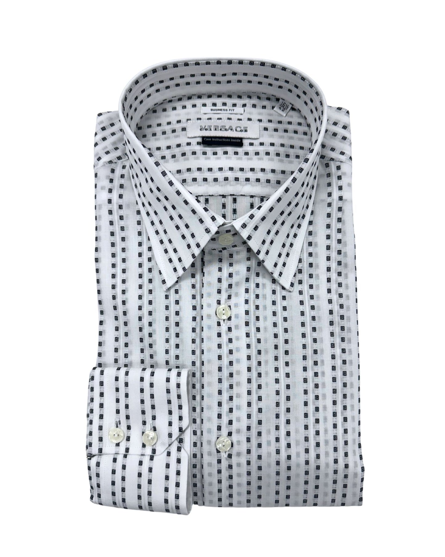 Versace Meander Lines Dress Shirt