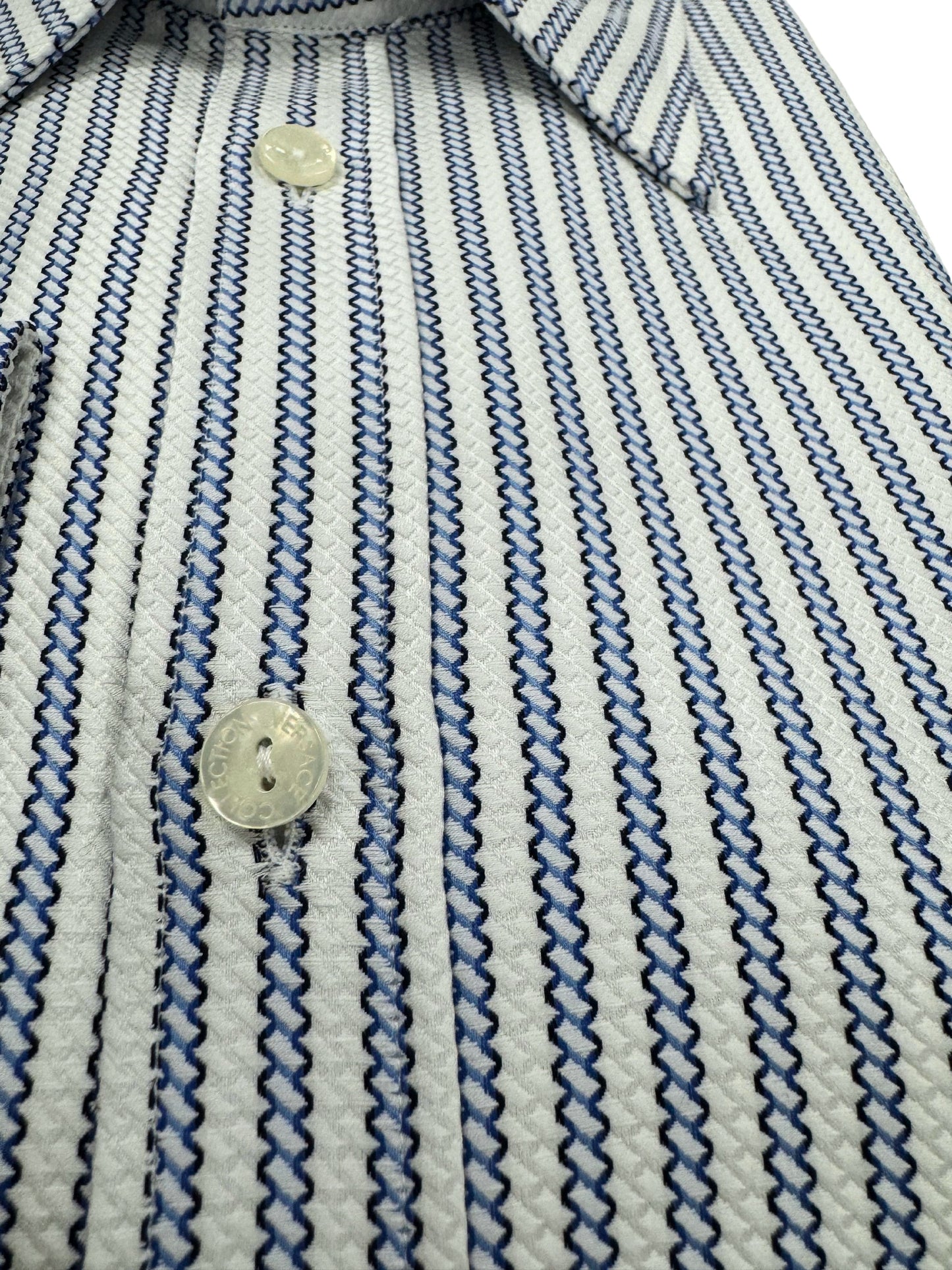 Versace Blue Helix Dress Shirt