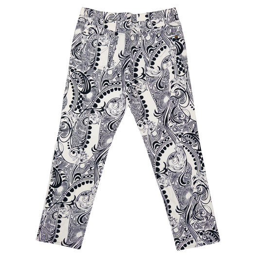 Versace Black & White Jungle Pants