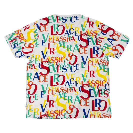 Versace Multi-color Text T-Shirt