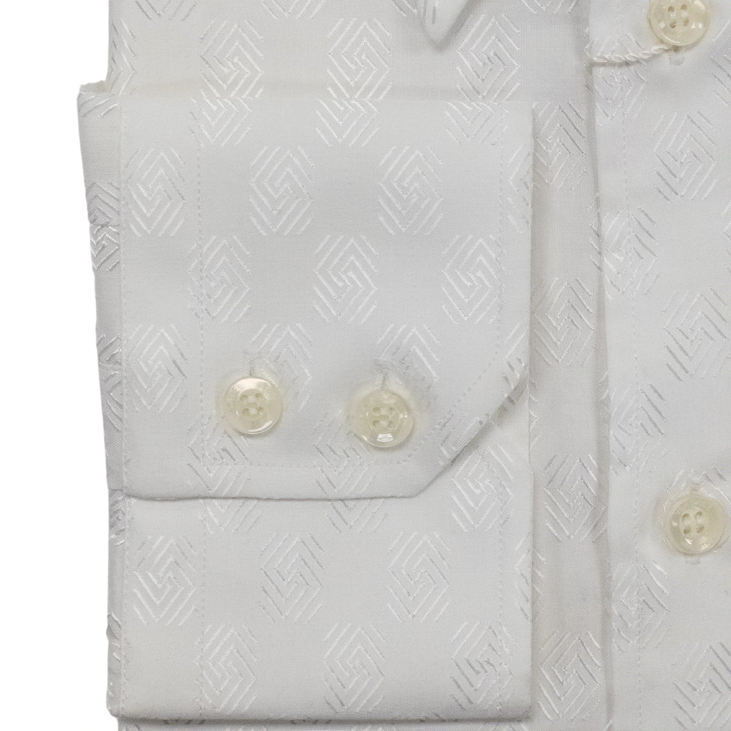 Versace Shine Checkered White Dress Shirt