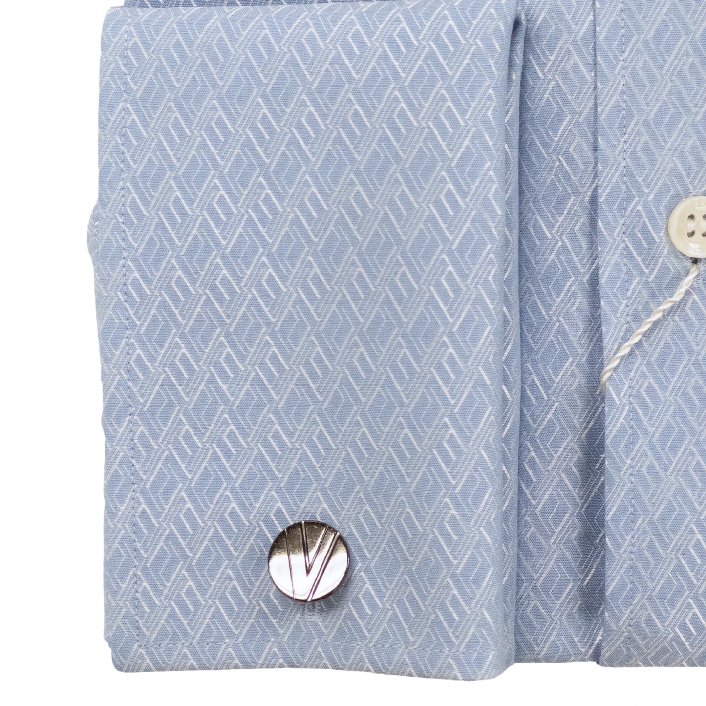Versace Blue Detailed Dress Shirt