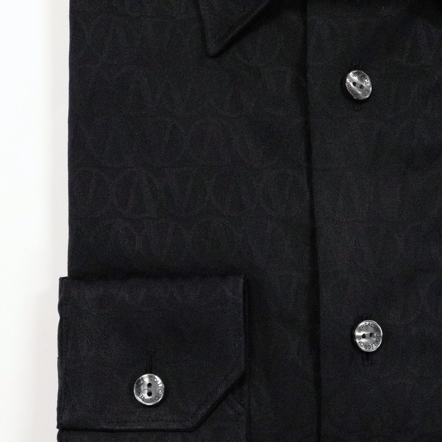 Versace V Circle Black Dress Shirt