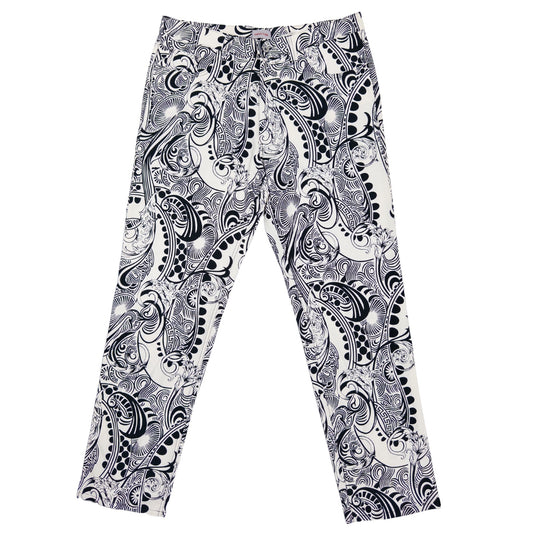 Versace Black & White Jungle Pants