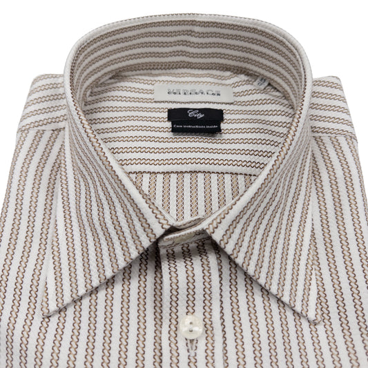 Versace Brown Helix Dress Shirt