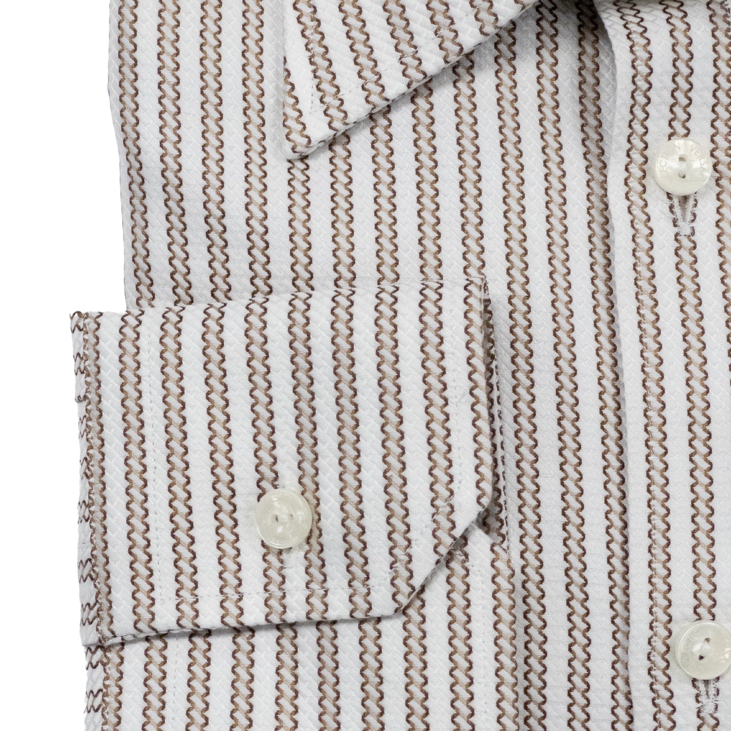 Versace Brown Helix Dress Shirt