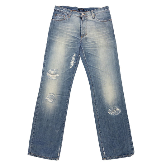 Versace Distressed Boot Cut Jeans Size 34