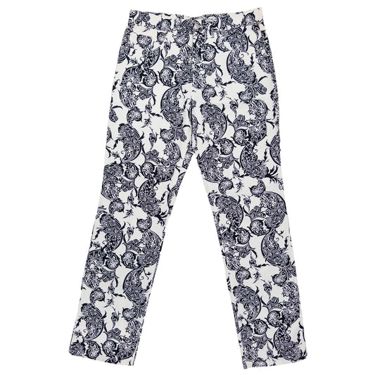 Versace Black & White Floral Pants