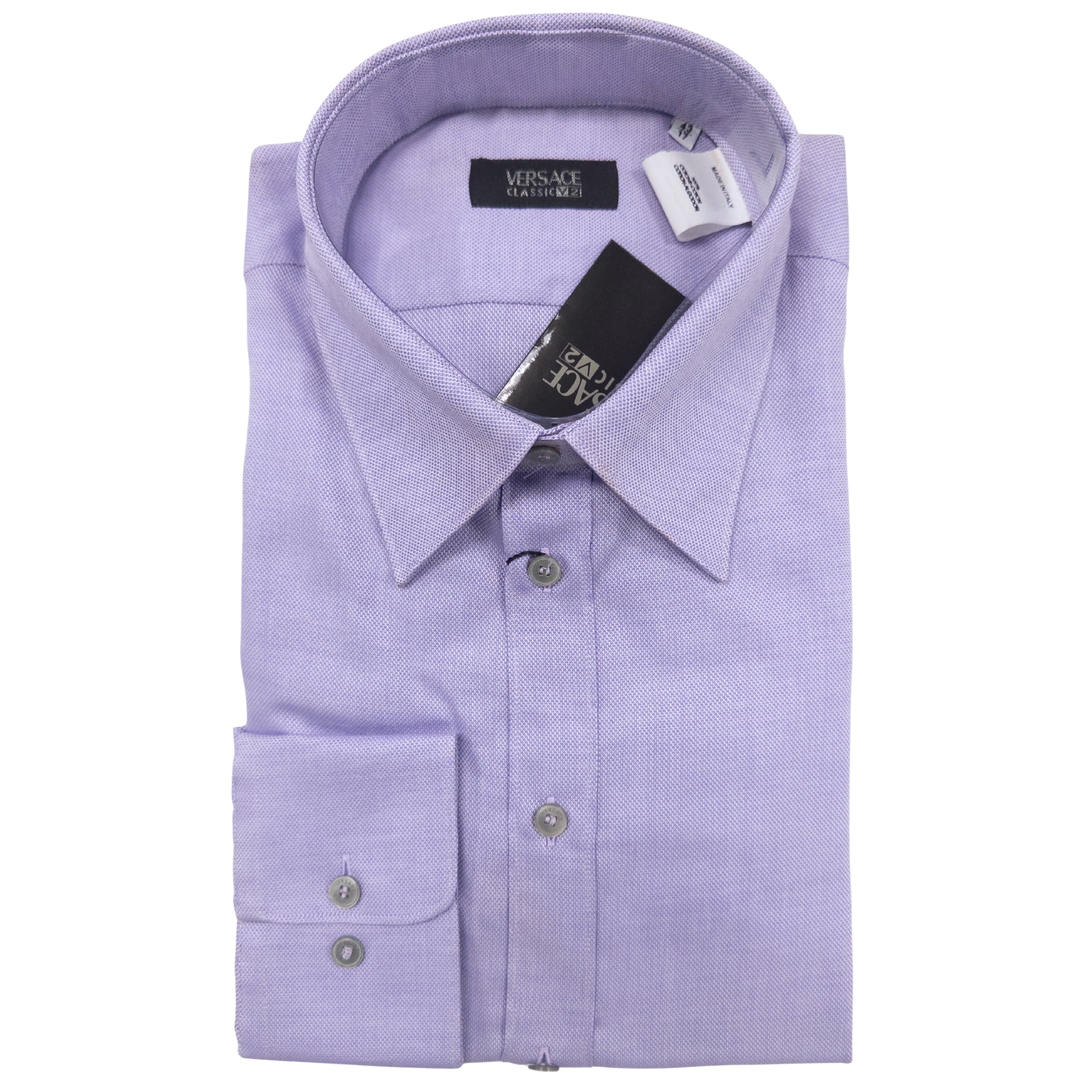 Versace Lavender Textured Dress Shirt – Morovati Uomo Versace Lavender Textured Dress Shirt – Morovati Uomo