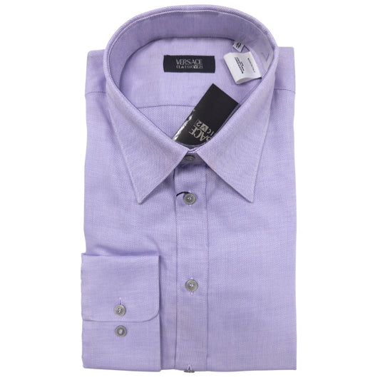 Versace Lavender Textured Dress Shirt