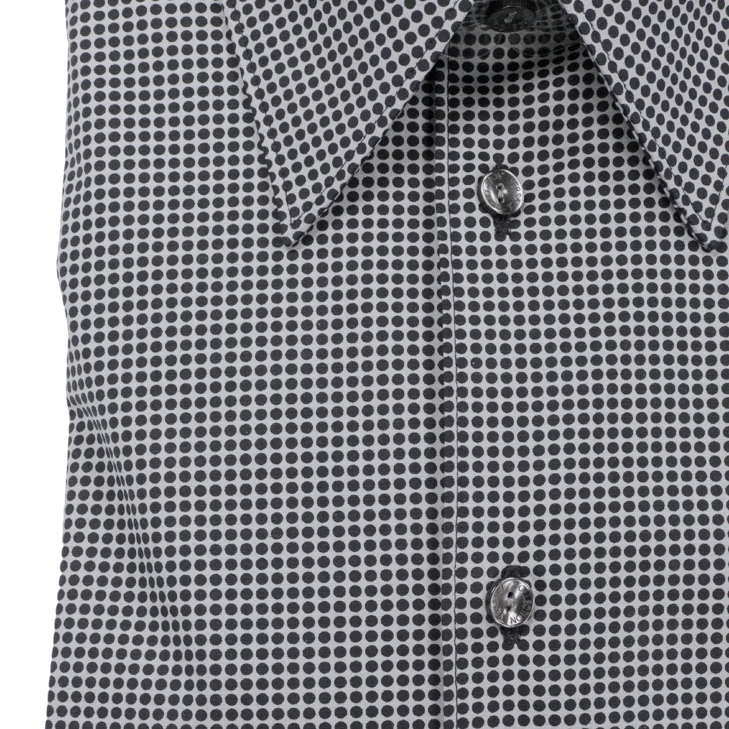 Versace Grey Dotted Dress Shirt