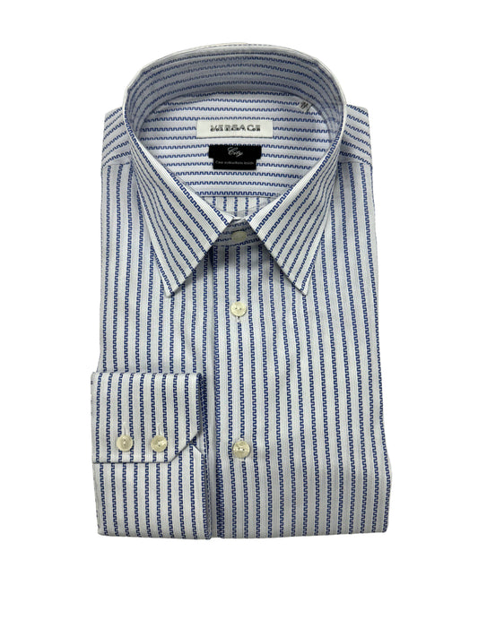 Versace Meander Striped Dress Shirt