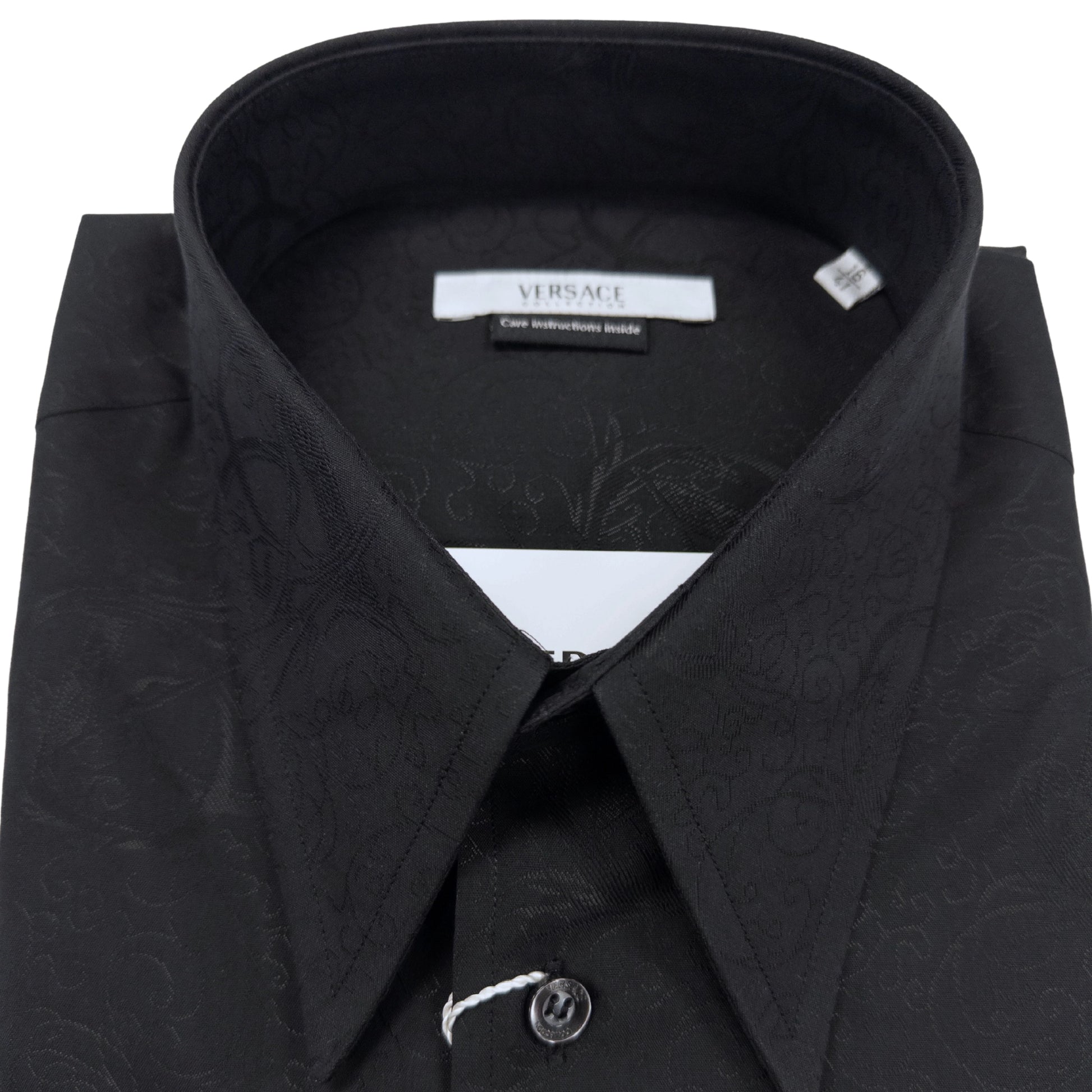 Versace Floral Black Dress Shirt – Morovati Uomo Versace Floral Black Dress Shirt – Morovati Uomo