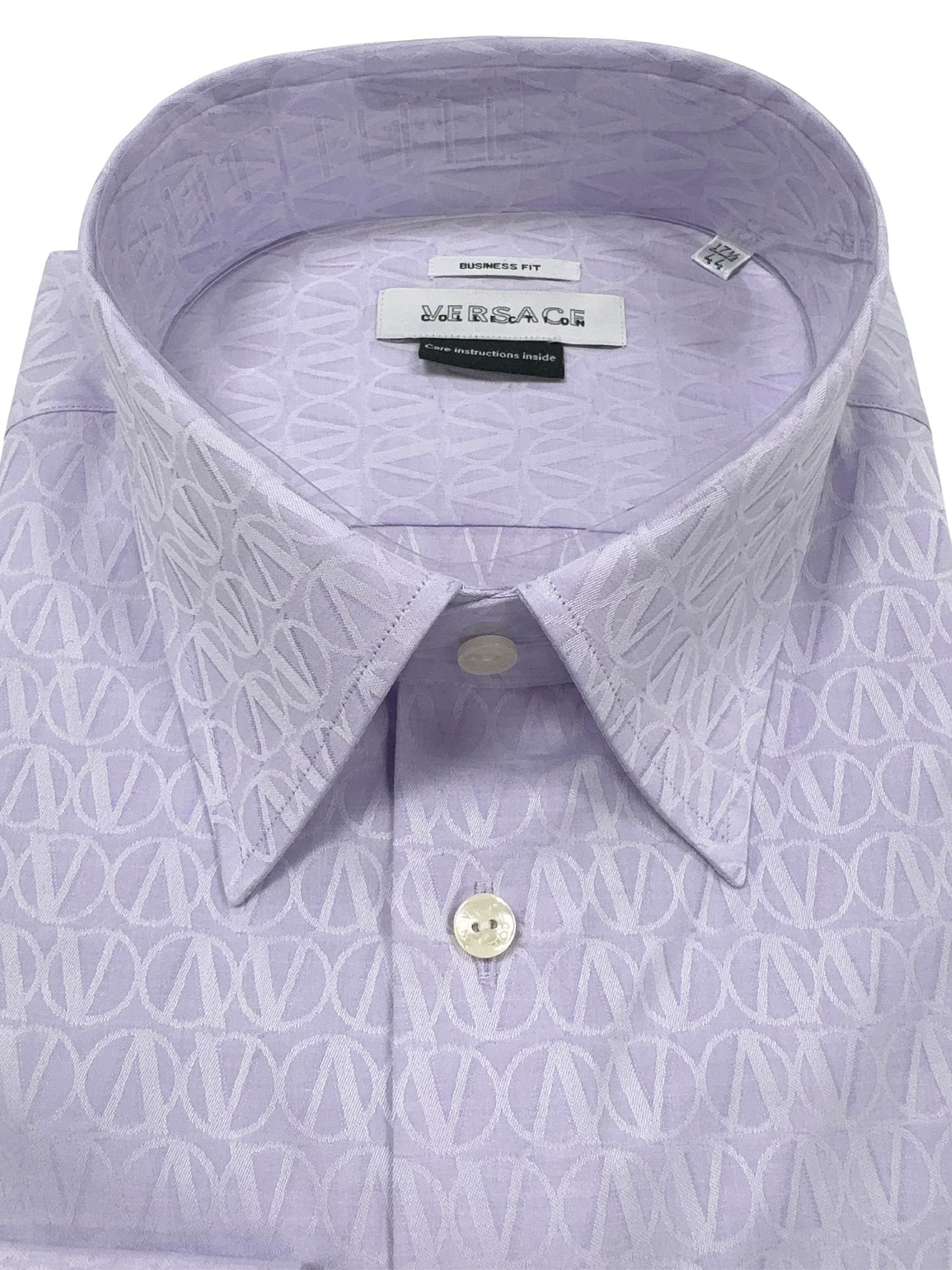 Versace V Circle Dress Shirt Pink
