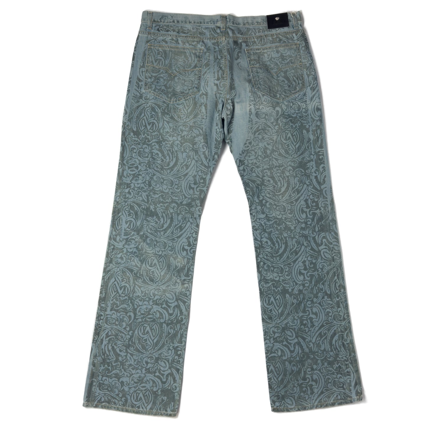 versace patterned jeans back 