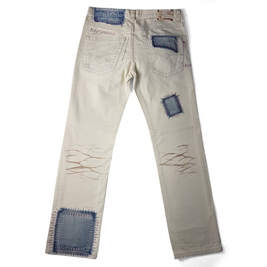 Mondo Biege Patch Jeans