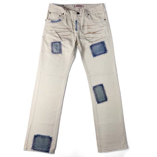 Mondo Biege Patch Jeans