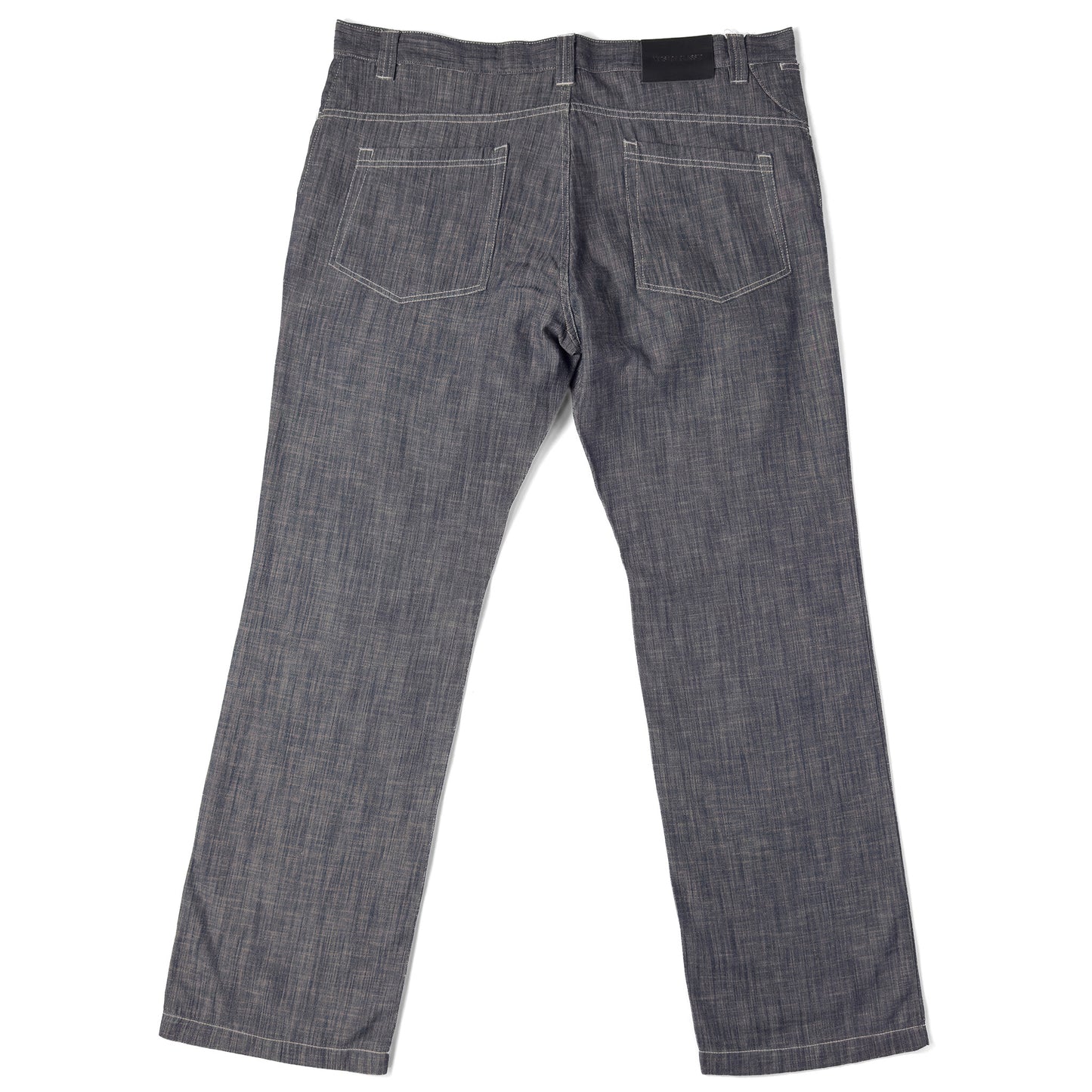 Versace Gray Textured Cotton & Linen Pants
